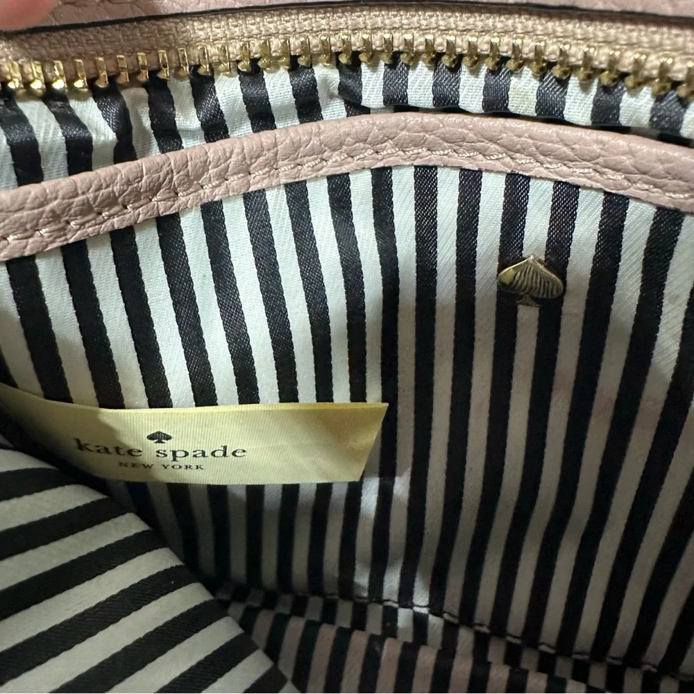 Kate Spade Mauve Pink Jackson Street Marlow Cow Leather Wristlet Double Pocket